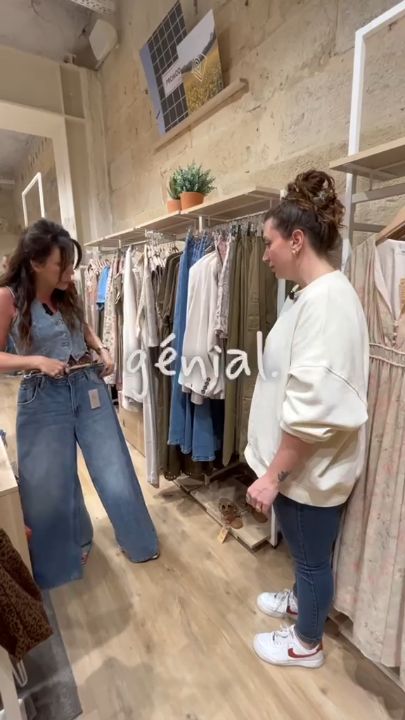 Jean wide leg pour morphologie en A : le bon choix en magasin